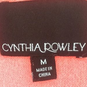 Cynthia Rowley Sweaters - Deep V Button Tunic Cardigan L Sleeve Peach Coral Cynthia Rowley Sweaters - Deep V Button Tunic Cardigan L Sleeve Peach Coral